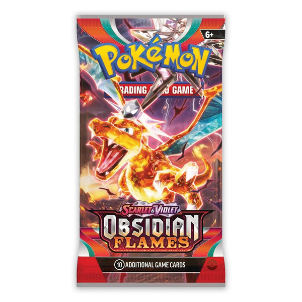Pokémon TCG Obsidian Flames regular English foil booster pack; artwork may vary