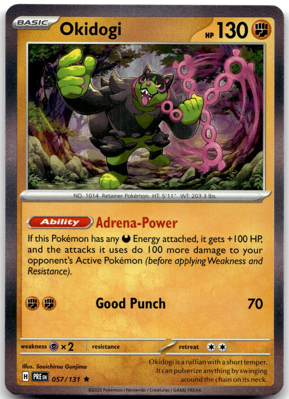 057/131 Okidogi Holo Rare SV: Prismatic Evolutions NM