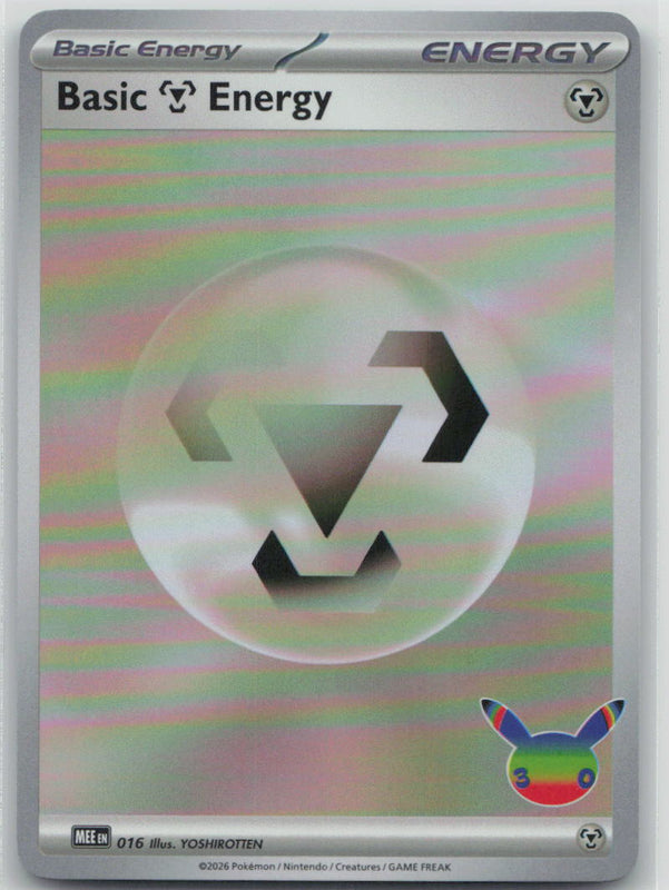 016 NM Basic Metal Energy (30th Celebration) Futuristic Rare MEE: Mega Evolution Energies