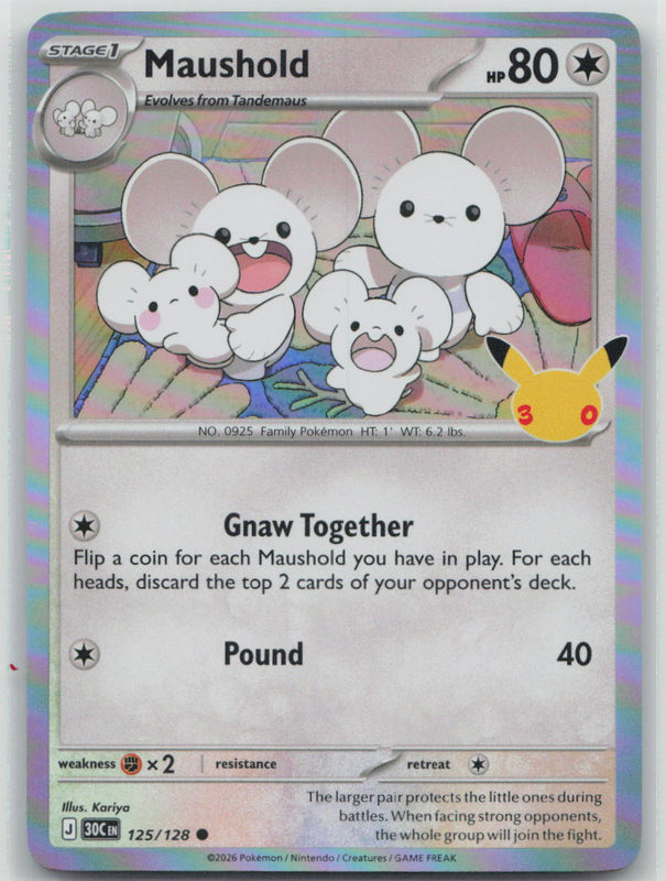 125/128 Maushold Holo Common ME: 30th Celebration NM