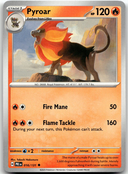 016/131 Pyroar Uncommon SV: Prismatic Evolutions NM