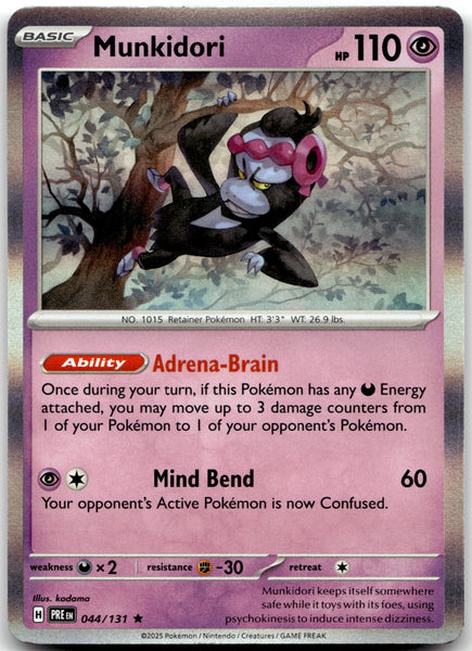 044/131 Munkidori Holo Rare SV: Prismatic Evolutions NM