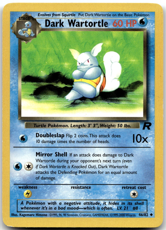 46/82 Dark Wartortle Unlimited Uncommon Team Rocket NM
