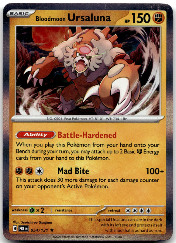 054/131 Bloodmoon Ursaluna Holo Rare SV: Prismatic Evolutions NM