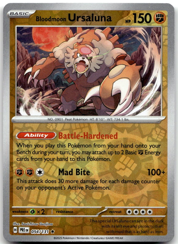 025/064 Bloodmoon Ursaluna Reverse Holo Rare SV: Shrouded Fable NM