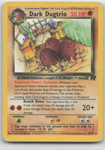 23/82 Dark Dugtrio (23) Unlimited Rare Team Rocket NM