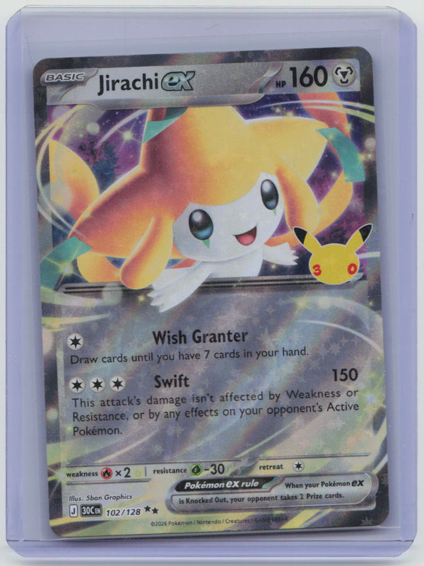 102/128 NM Jirachi ex Double Rare ME: 30th Celebration
