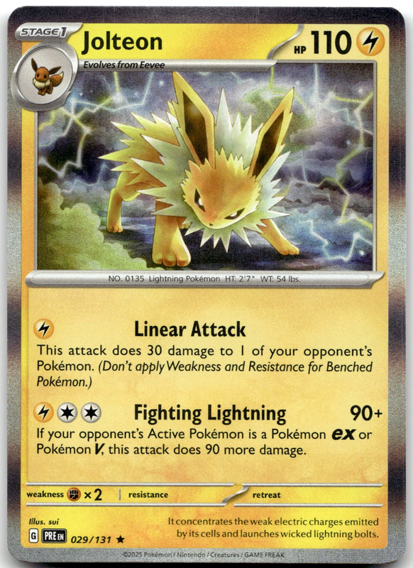 029/131 Jolteon Holo Rare SV: Prismatic Evolutions NM