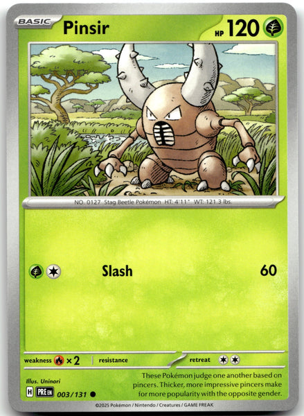 003/131 Pinsir Common SV: Prismatic Evolutions NM