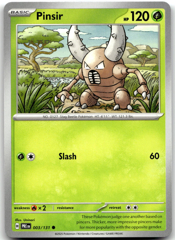 003/131 Pinsir Common SV: Prismatic Evolutions NM