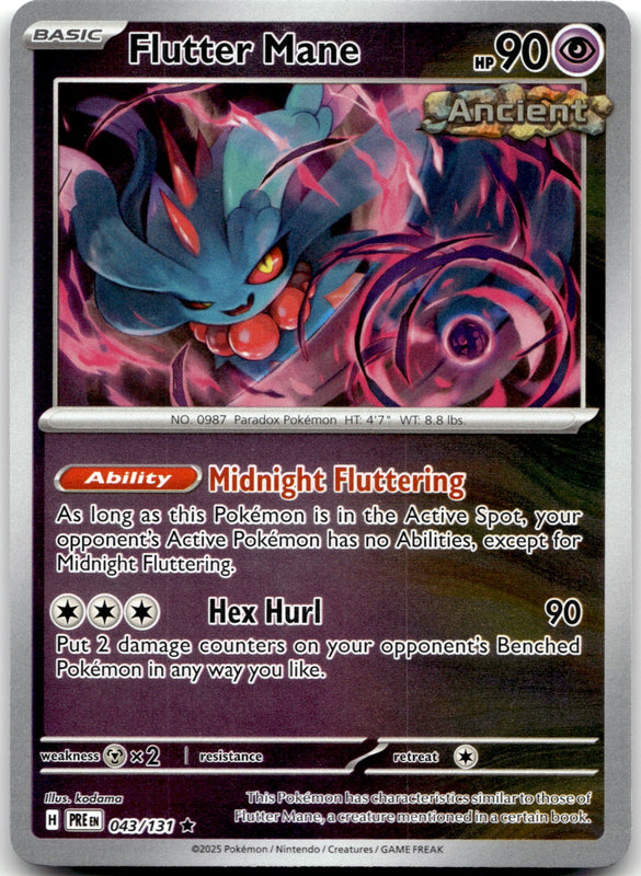 043/131 Flutter Mane (Poke Ball Pattern) Holo Rare SV: Prismatic Evolutions NM