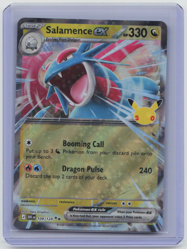 109/128 NM Salamence ex Double Rare ME: 30th Celebration