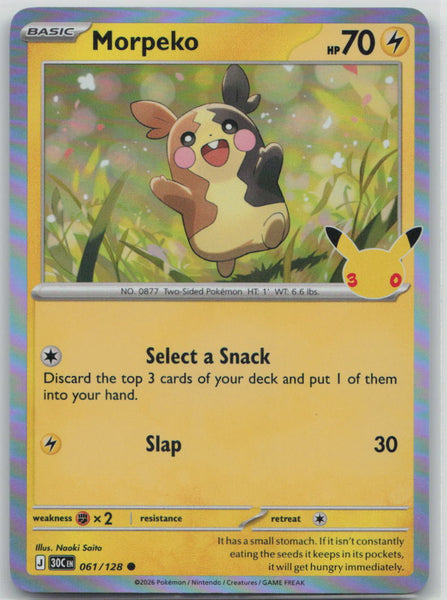 061/128 NM Morpeko Common ME: 30th Celebration