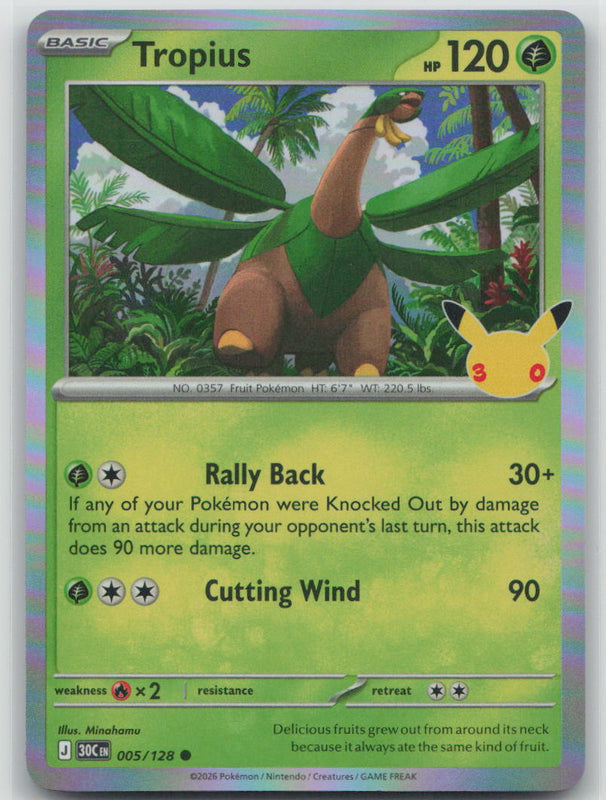 005/128 NM Tropius Common ME: 30th Celebration