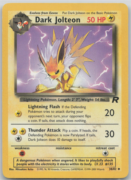 38/82 NM Dark Jolteon Uncommon Team Rocket