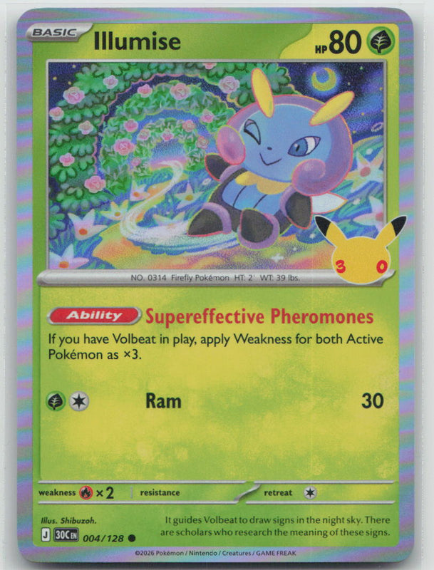 004/128 NM Illumise Common ME: 30th Celebration