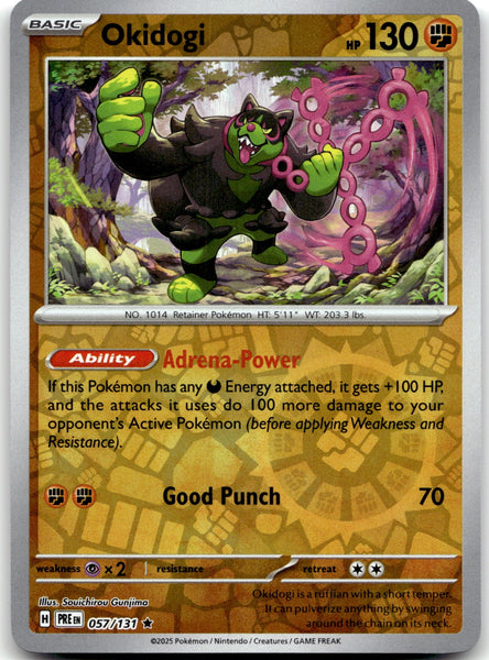 057/131 Okidogi Reverse Holo Rare SV: Prismatic Evolutions NM