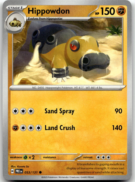 053/131 Hippowdon Common SV: Prismatic Evolutions NM