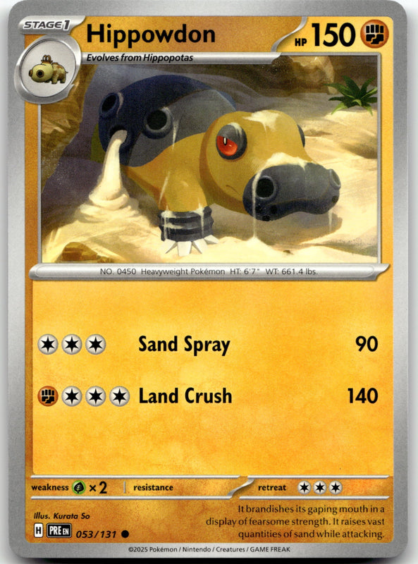 053/131 Hippowdon Common SV: Prismatic Evolutions NM