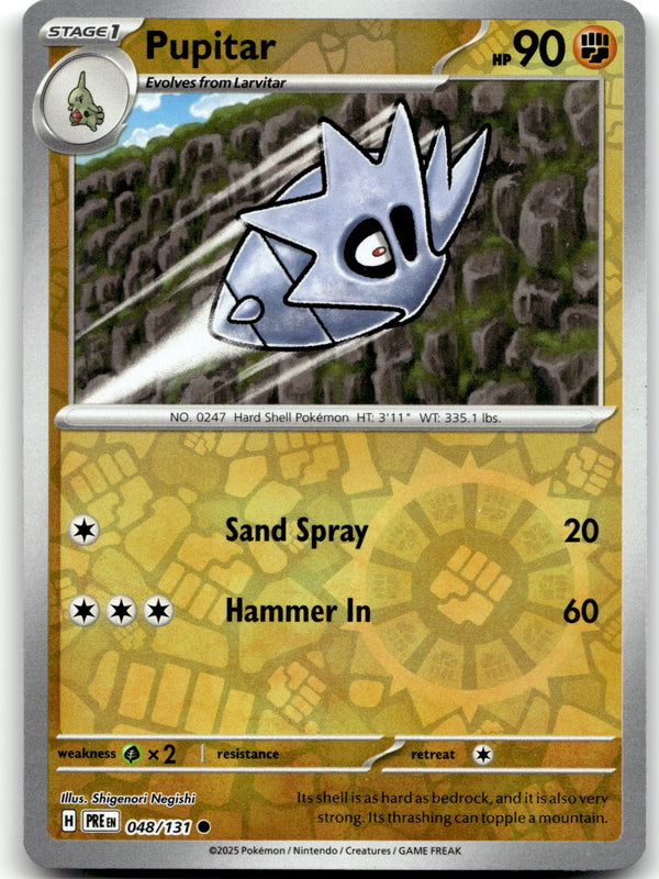048/131 Pupitar Reverse Holo Common SV: Prismatic Evolutions NM