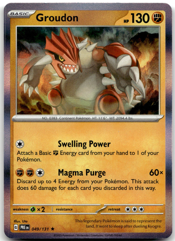 049/131 Groudon Holo Rare SV: Prismatic Evolutions NM