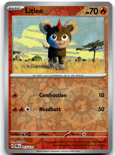 015/131 Litleo Reverse Holo Common SV: Prismatic Evolutions NM