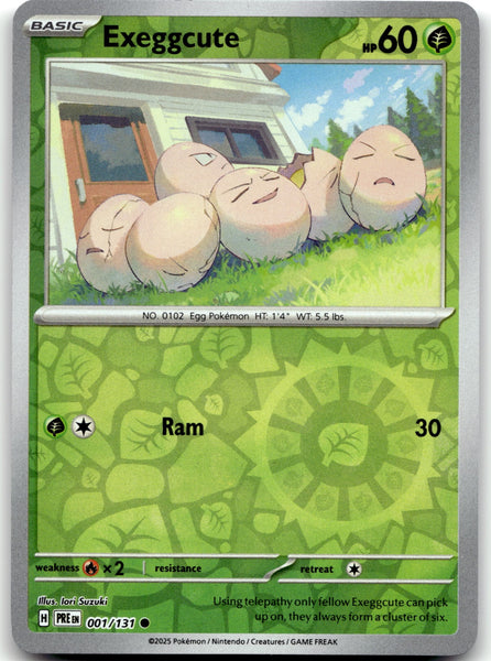 001/131 Exeggcute Reverse Holo Common SV: Prismatic Evolutions NM