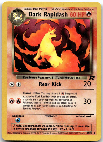 44/82 Dark Rapidash Unlimited Uncommon Team Rocket NM