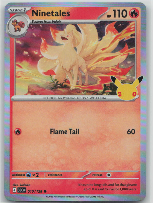 010/128 NM Ninetales Common ME: 30th Celebration