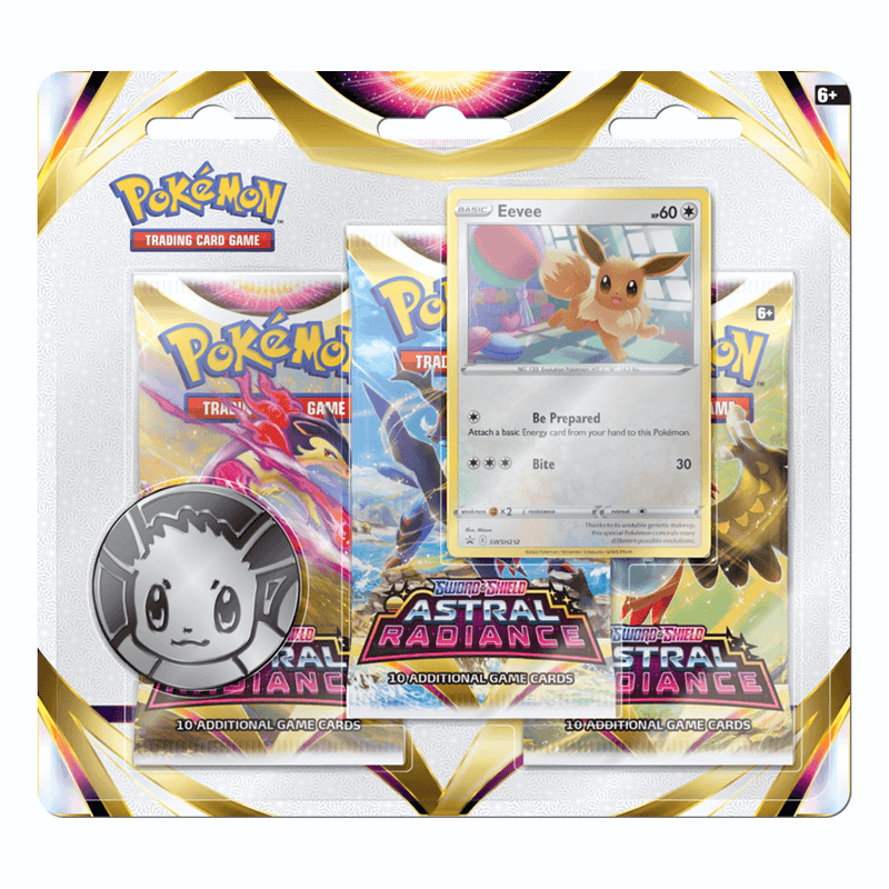 Pokémon TCG Astral Radiance 3-Pack Blister – Eevee stock product image