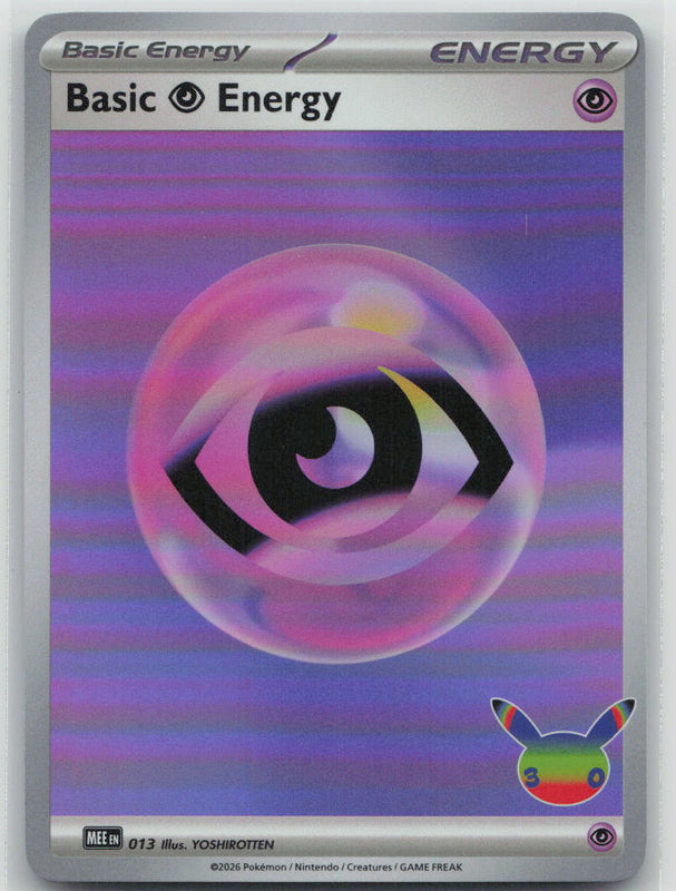 013 NM Basic Psychic Energy (30th Celebration) Futuristic Rare MEE: Mega Evolution Energies