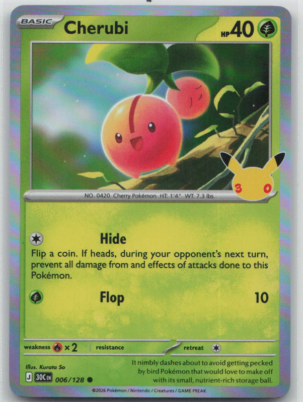 006/128 Cherubi Holo Common ME: 30th Celebration NM