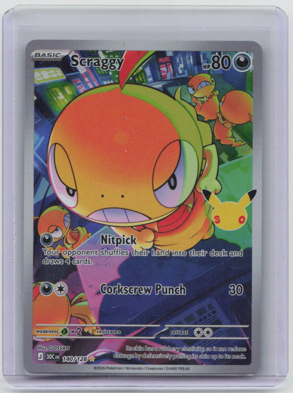 140/128 NM Scraggy Illustration Rare ME: 30th Celebration