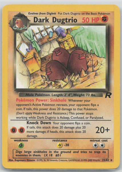 23/82 Dark Dugtrio (23) Unlimited Rare Team Rocket LP