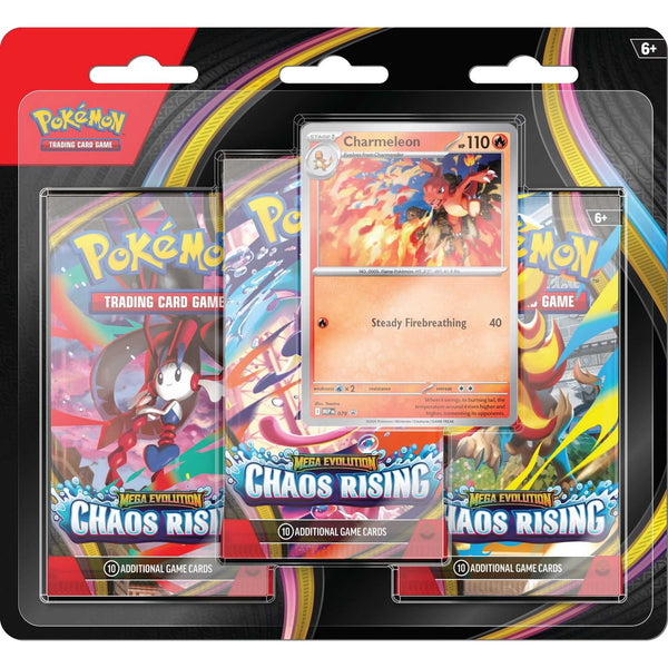 Pokémon TCG Chaos Rising 3-Pack Blister – Charmeleon stock product image