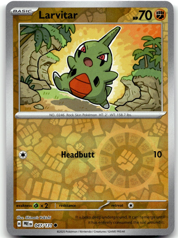 047/131 Larvitar Reverse Holo Common SV: Prismatic Evolutions NM