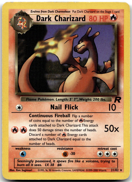 21/82 Dark Charizard (21) Unlimited Rare Team Rocket NM