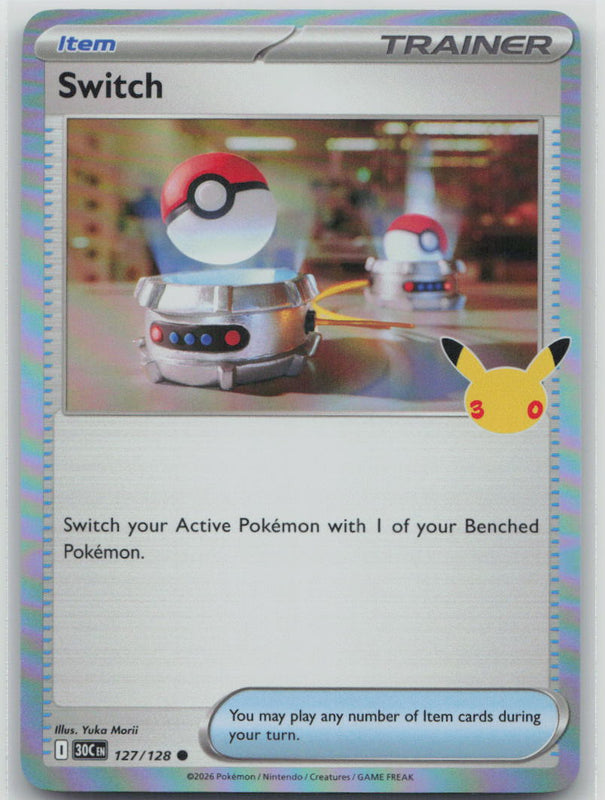 127/128 Switch Holo Common ME: 30th Celebration NM