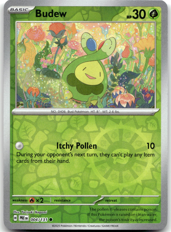004/131 Budew Reverse Holo Common SV: Prismatic Evolutions NM
