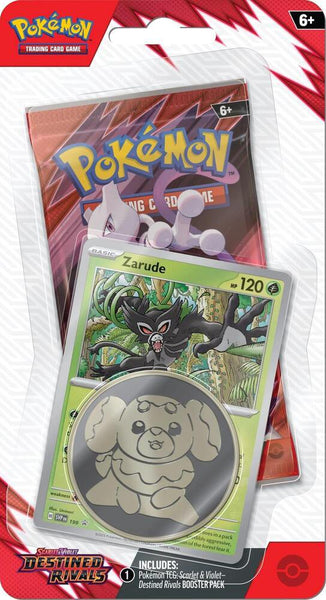Pokémon TCG Destined Rivals Checklane Blister – Zarude stock product image