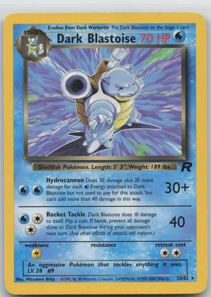 20/82 Dark Blastoise (20) Unlimited Rare Team Rocket NM