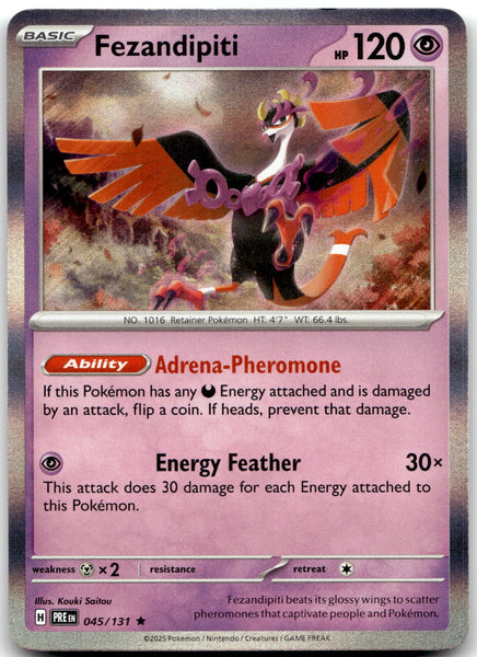 045/131 Fezandipiti Holo Rare SV: Prismatic Evolutions NM