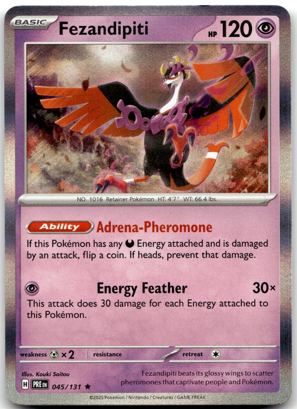 045/131 Fezandipiti Holo Rare SV: Prismatic Evolutions NM