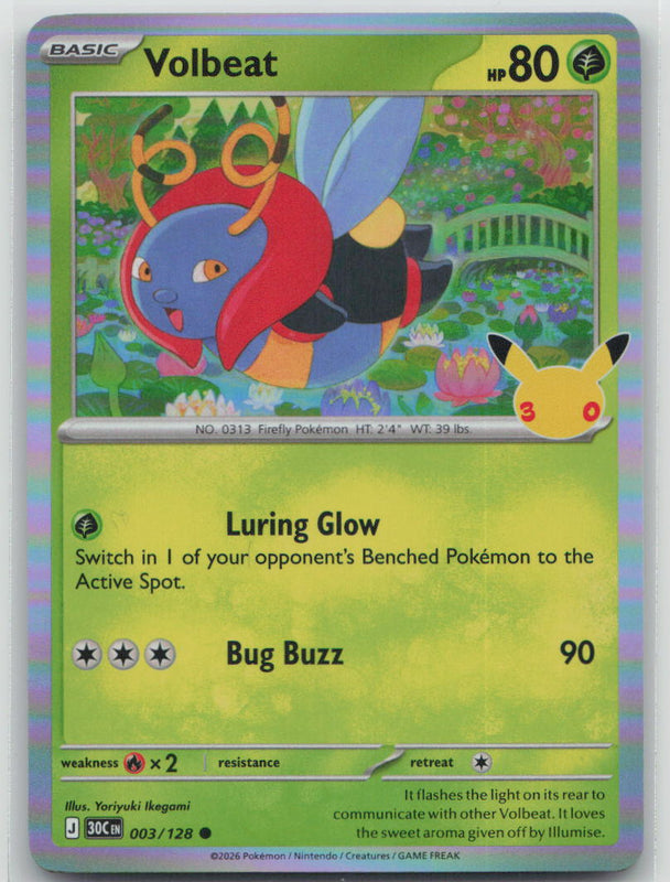 003/128 Volbeat Holo Common ME: 30th Celebration NM