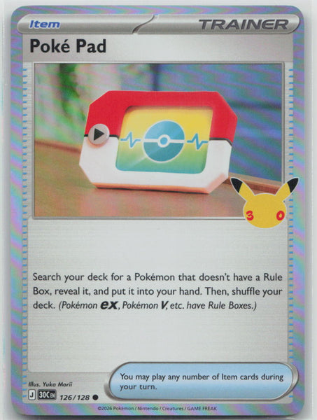 126/128 NM Poke Pad Common ME: 30th Celebration