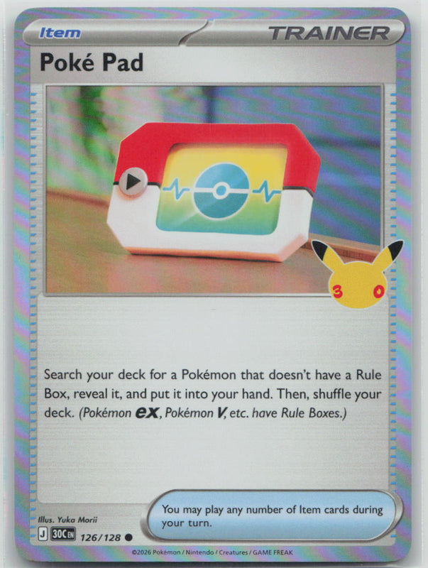 126/128 NM Poke Pad Common ME: 30th Celebration