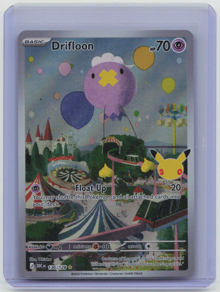 136/128 NM Drifloon Illustration Rare ME: 30th Celebration