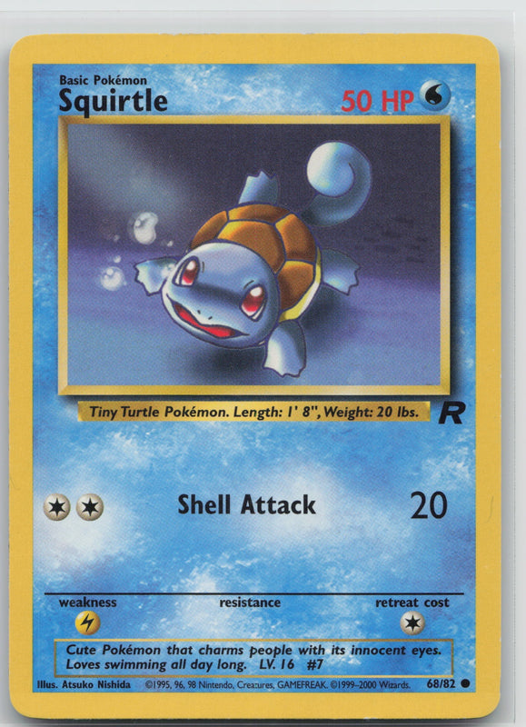 68/82 Squirtle Unlimited Common Team Rocket NM