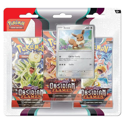 Pokémon TCG Obsidian Flames 3-Pack Blister – Eevee stock product image