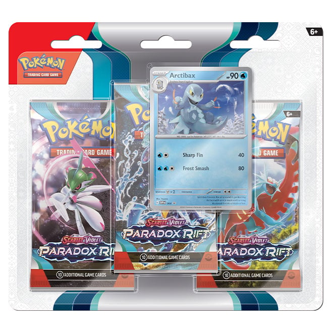 Pokémon TCG Paradox Rift 3-Pack Blister – Arctibax stock product image